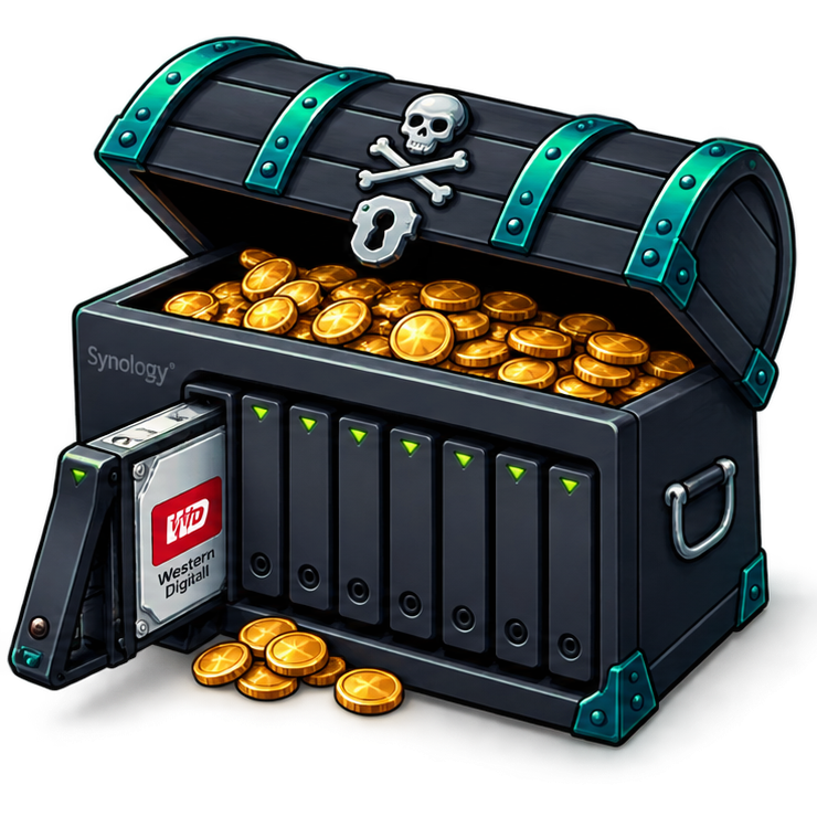 Hoardarr treasure-chest storage logo